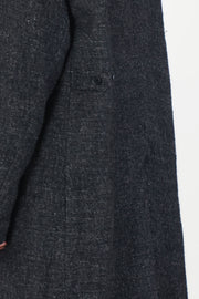 chesterfield coat wool linen charcoal