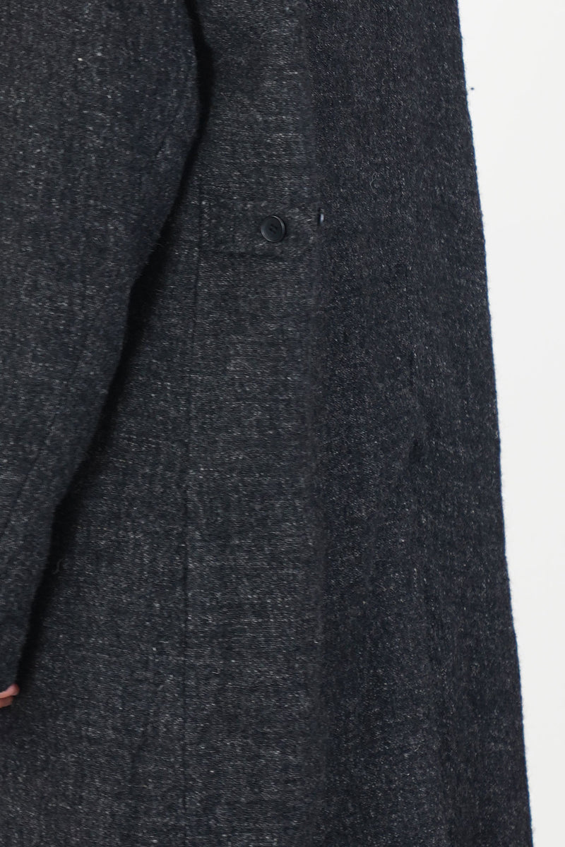 chesterfield coat wool linen charcoal