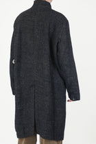 chesterfield coat wool linen charcoal