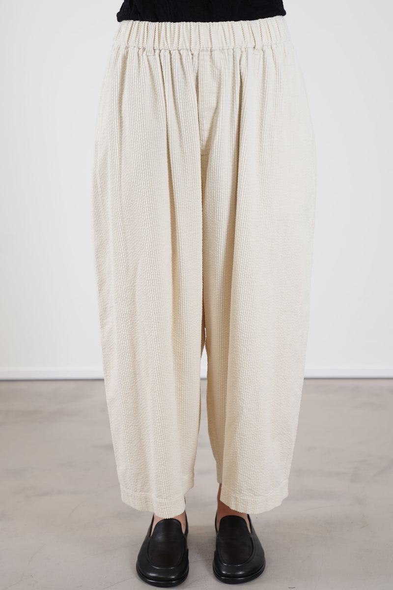 corduroy sarrouel pants ivory