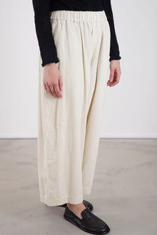 corduroy sarrouel pants ivory