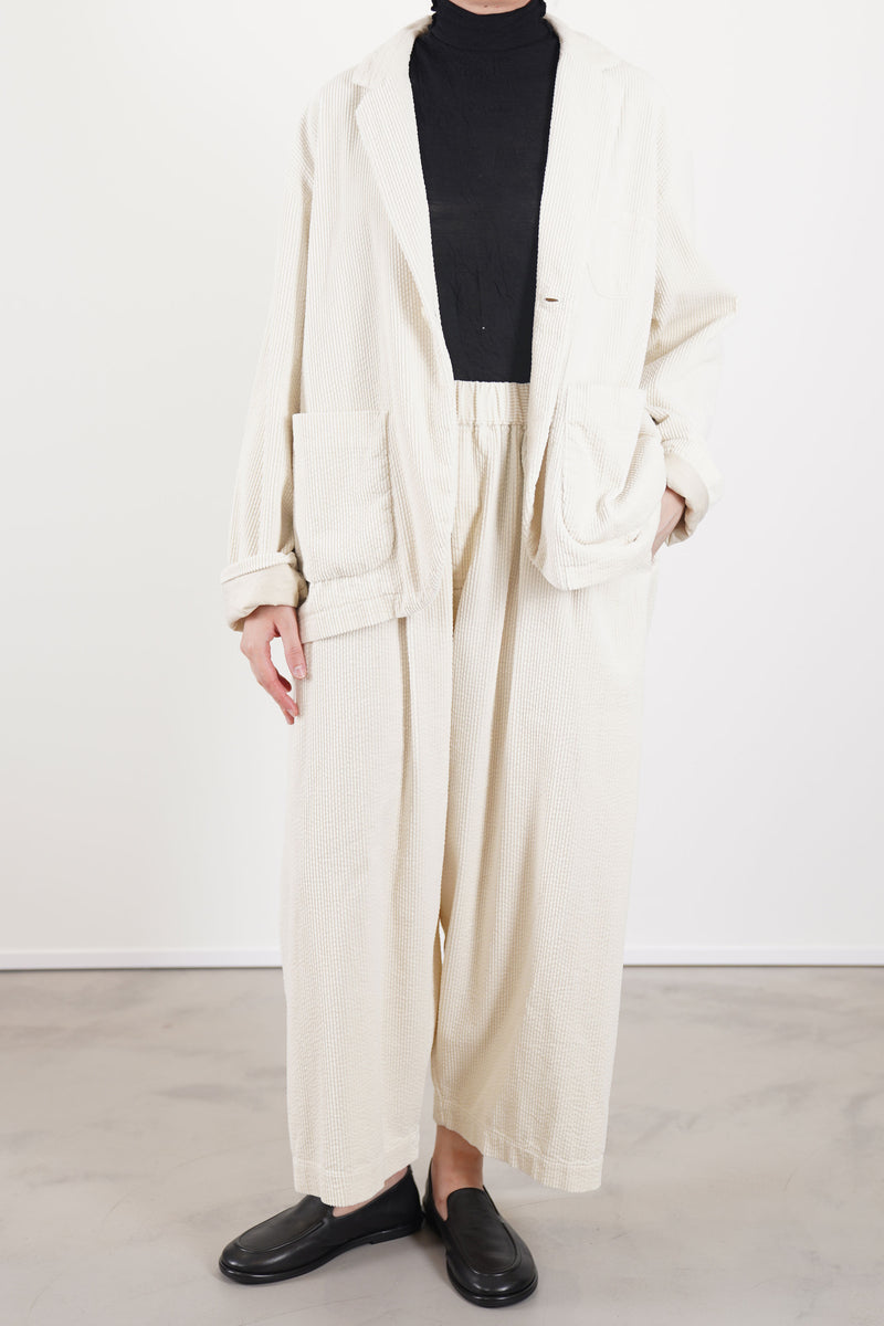 corduroy sarrouel pants ivory