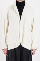 corduroy tailored jacket ivory