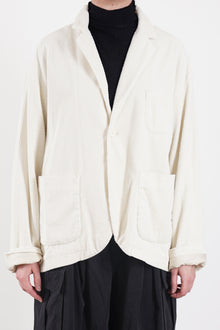 corduroy tailored jacket ivory