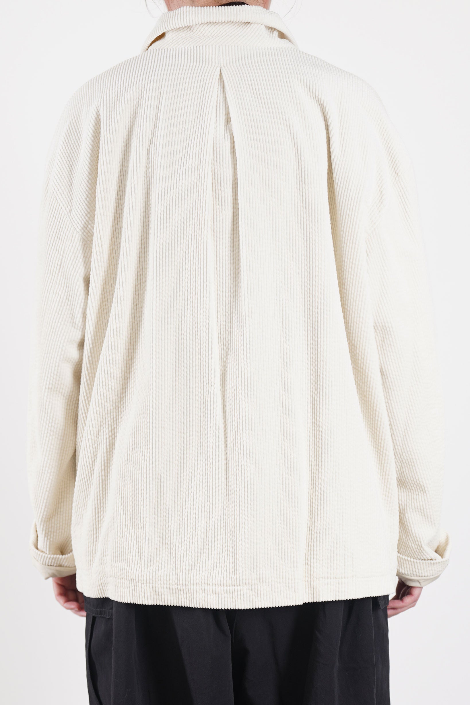 pas de calais ベージュジャケット 36 rennes — Pas de Calais | Cotton Linen Satin Coverall Jacket in Beige