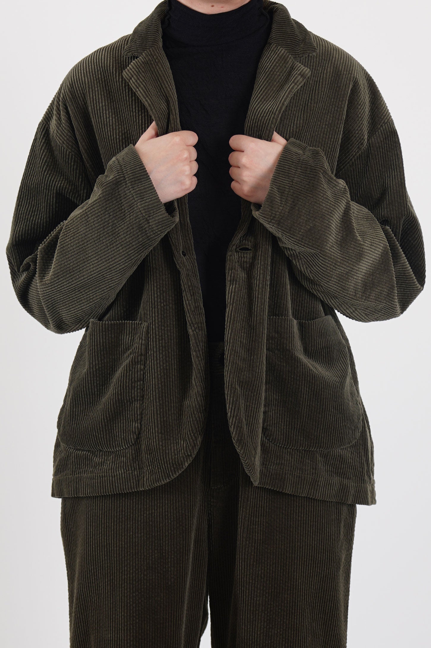 corduroy tailored jacket khaki