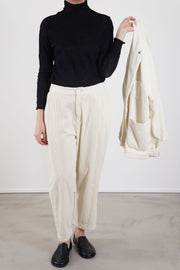 corduroy tapered pants ivory