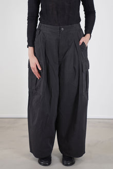 cotton grosgrain cargo pants dark brown
