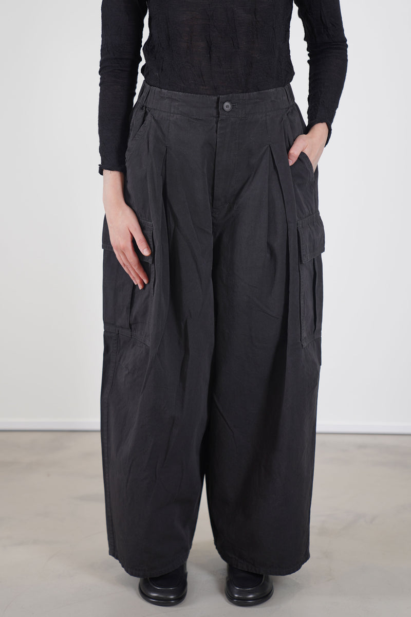 cotton grosgrain cargo pants dark brown