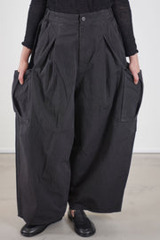 cotton grosgrain cargo pants dark brown