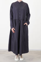 pas de calais cotton typewriter dress charcoal crafted in a lightweight crinkled cotton material