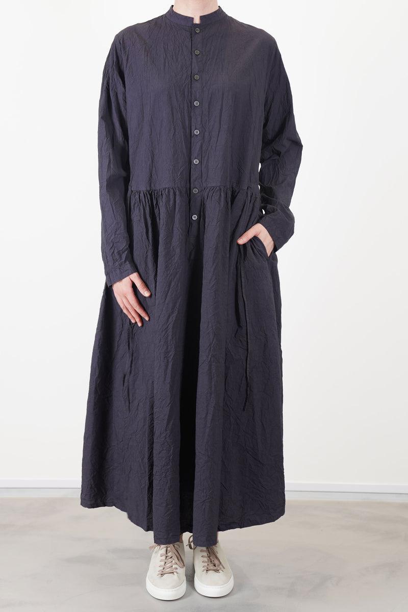 pas de calais cotton typewriter dress charcoal crafted in a lightweight crinkled cotton material