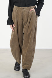 cropped balloon pants beige
