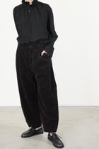 cropped balloon pants brown