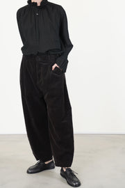 cropped balloon pants brown