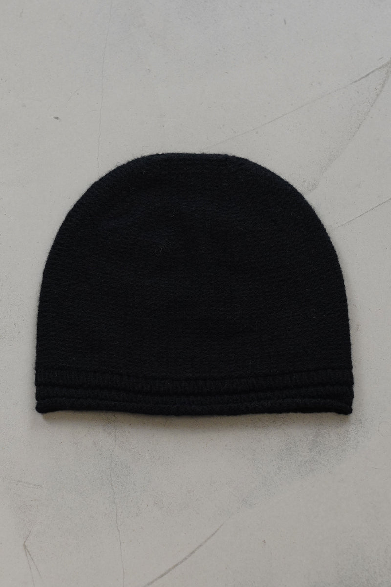 knit beanie wool cashmere black