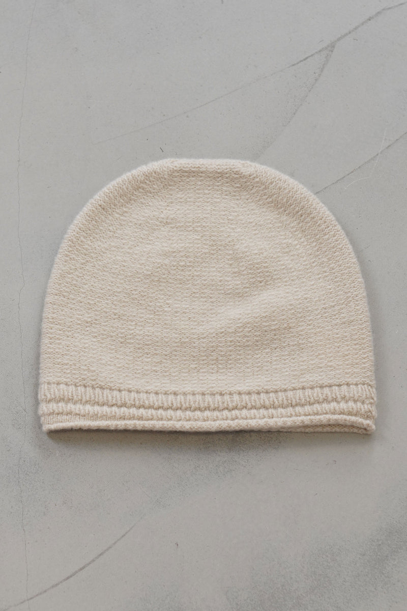 knit beanie wool cashmere natural