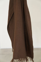 long scarf cashmere brown check