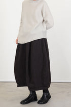 loose turtleneck pullover wool greige