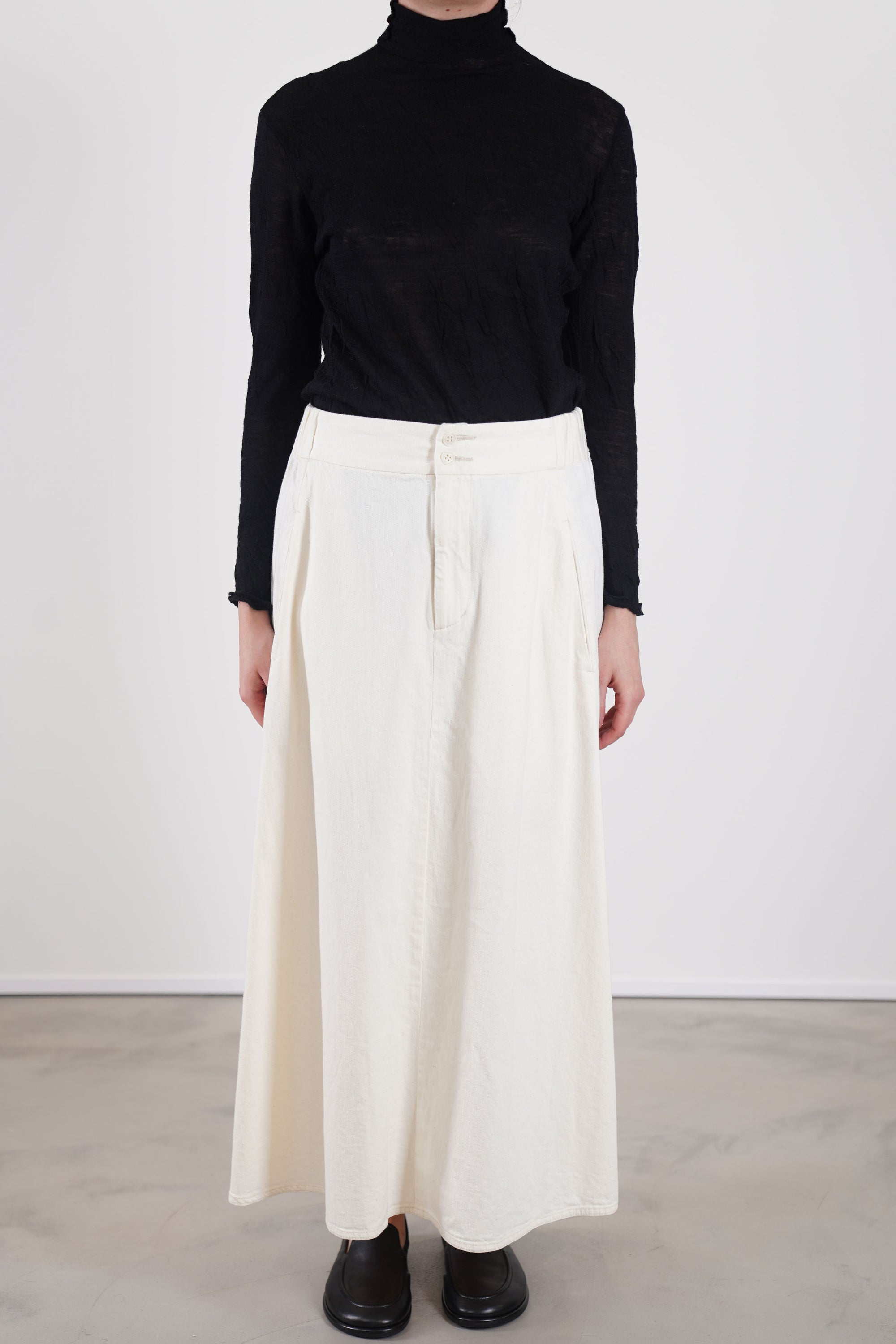 natural denim skirt off-white