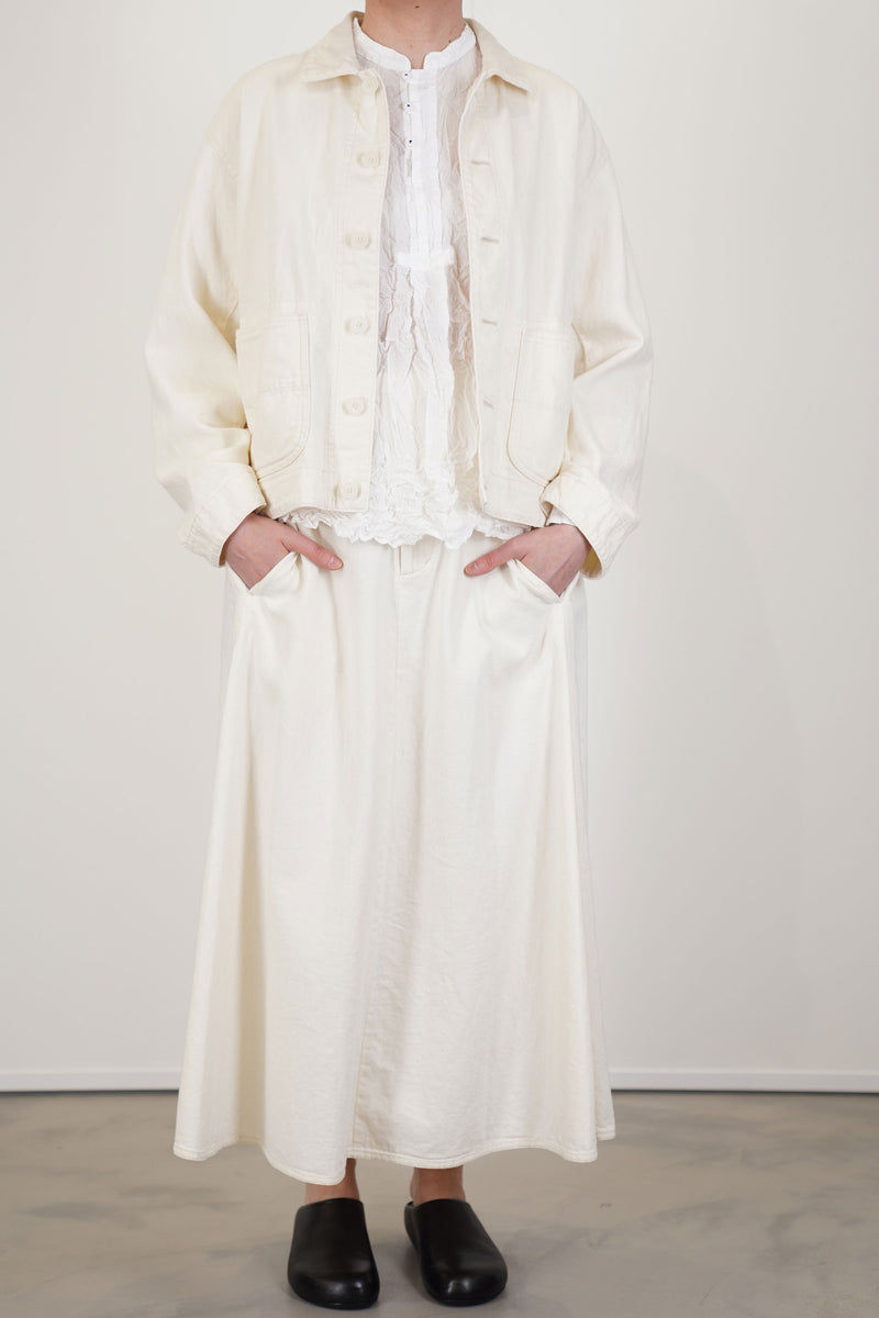 natural denim skirt off-white