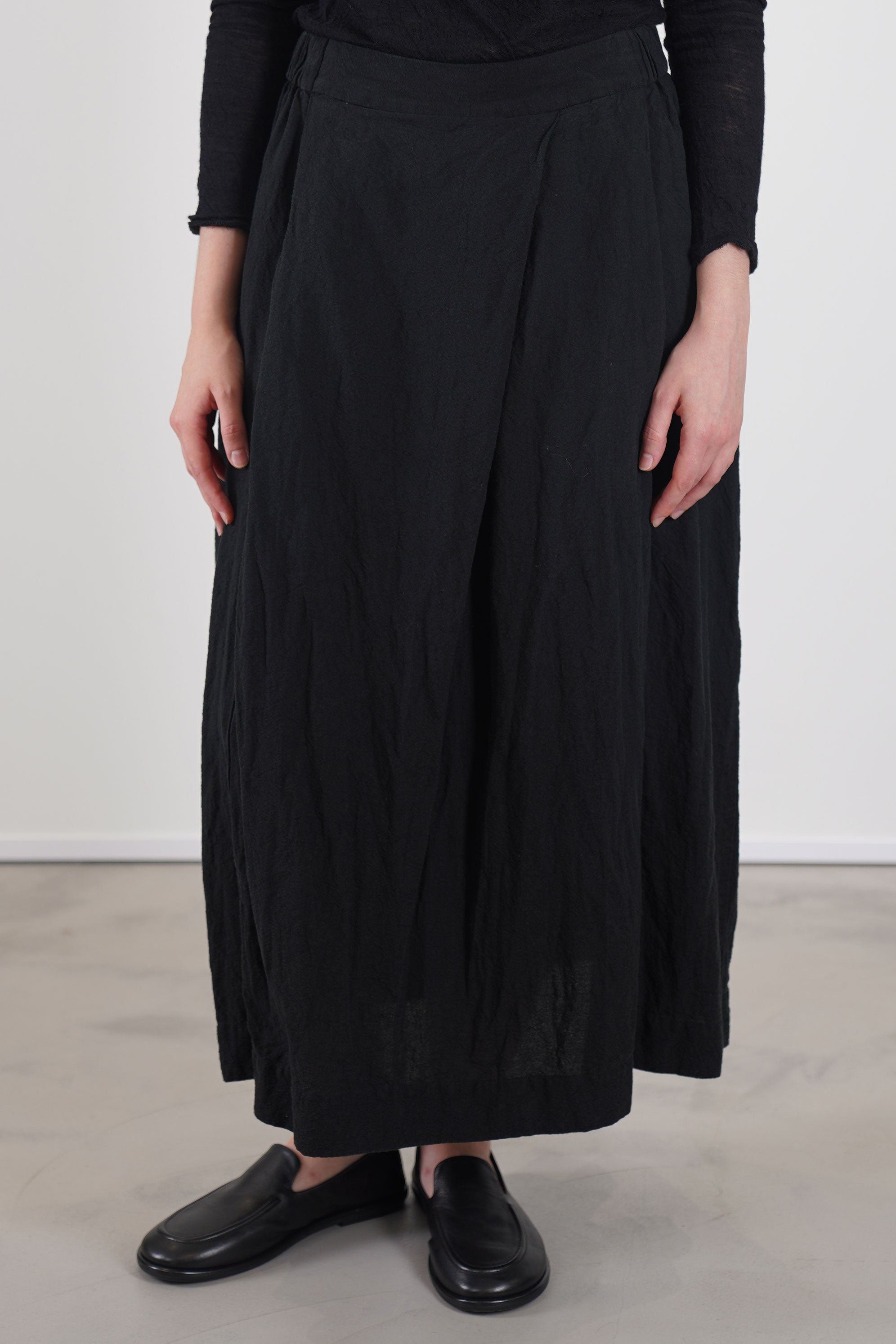 natural washed skirt black