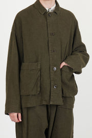 relaxed coverall jacket khaki