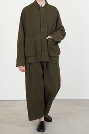 relaxed coverall jacket khaki