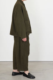 relaxed coverall jacket khaki