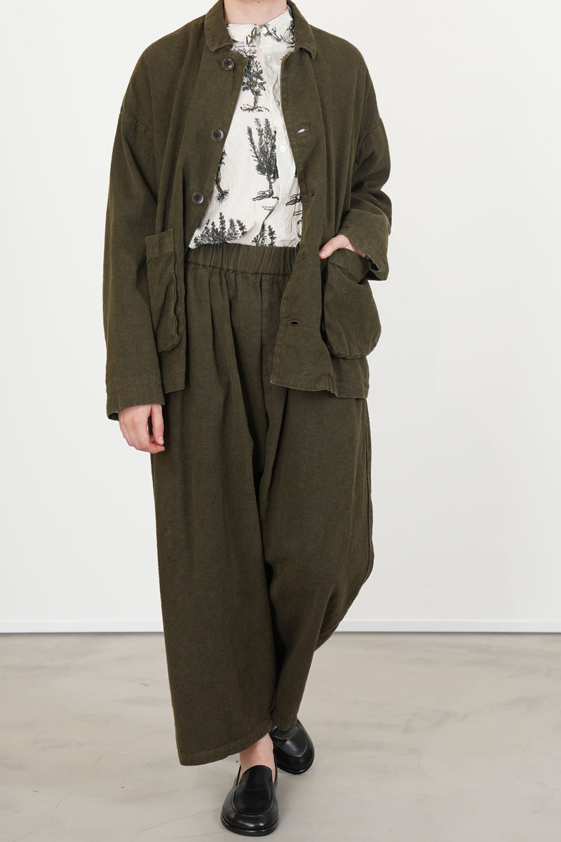 relaxed coverall jacket khaki