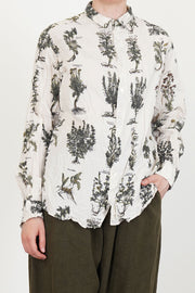 relaxed herbal print shirt ivory