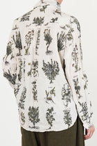 relaxed herbal print shirt ivory