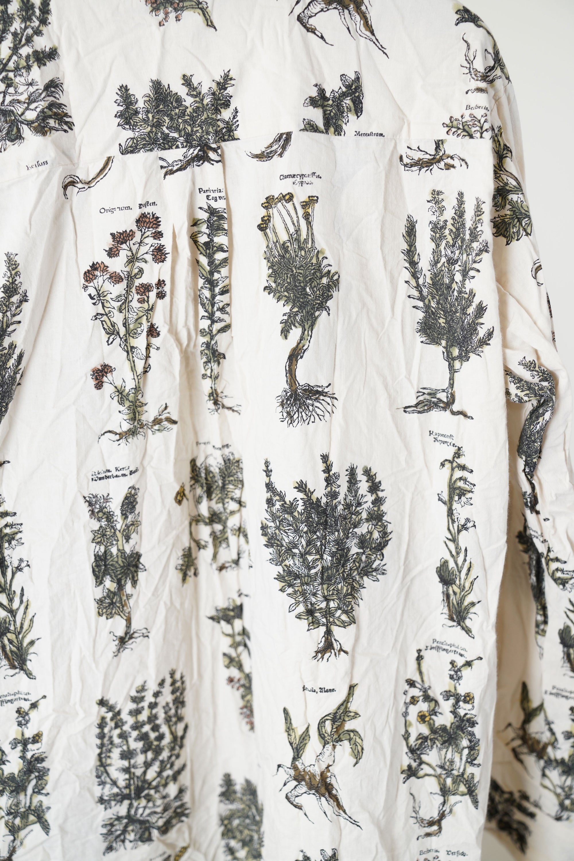 relaxed herbal print shirt ivory