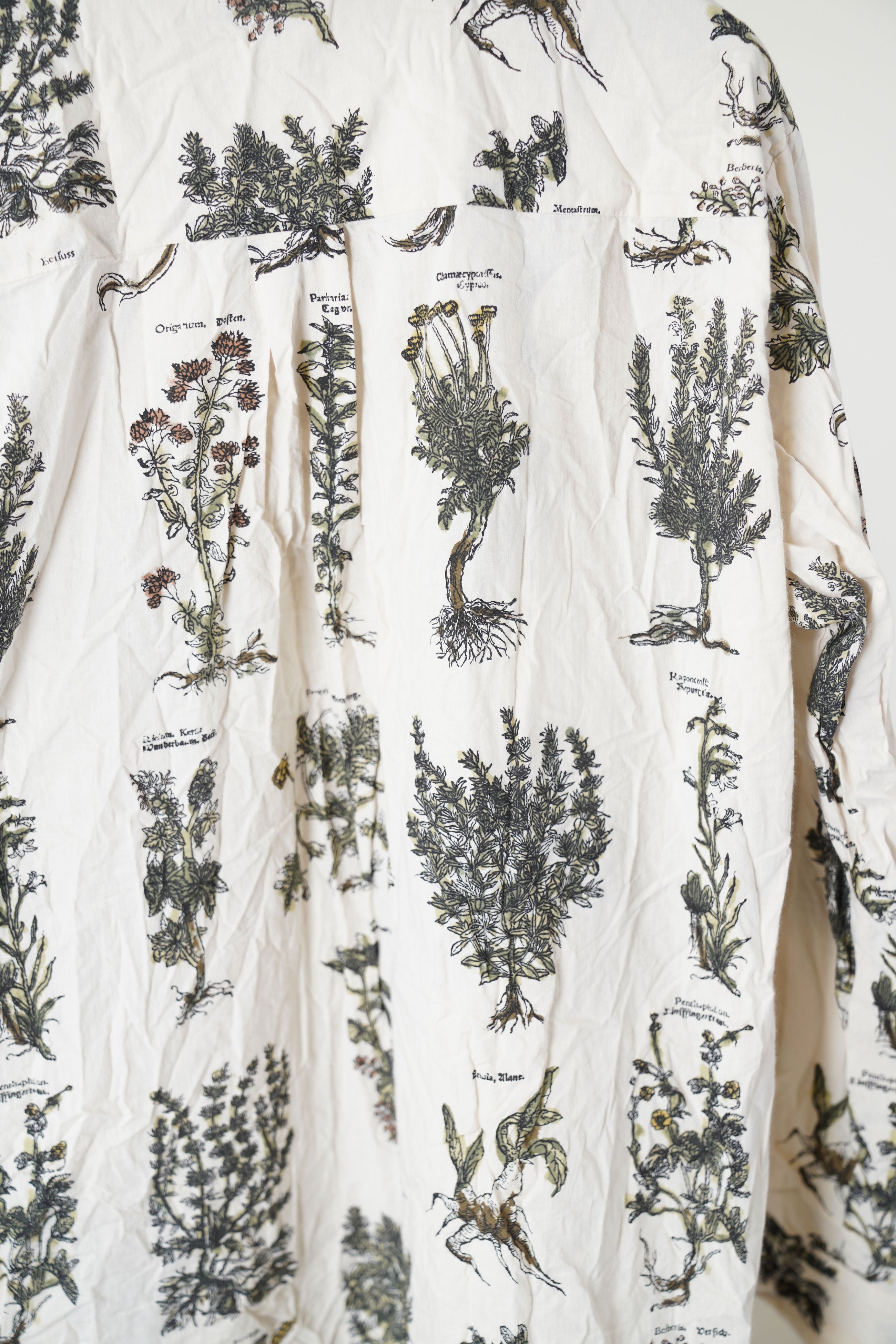 relaxed herbal print shirt ivory