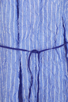 shirring stripe dress saxe blue