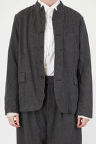 tweed woolen tailored jacket brown