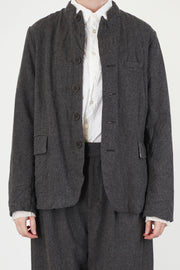 tweed woolen tailored jacket brown