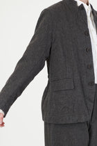 tweed woolen tailored jacket brown