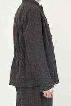 tweed woolen tailored jacket brown