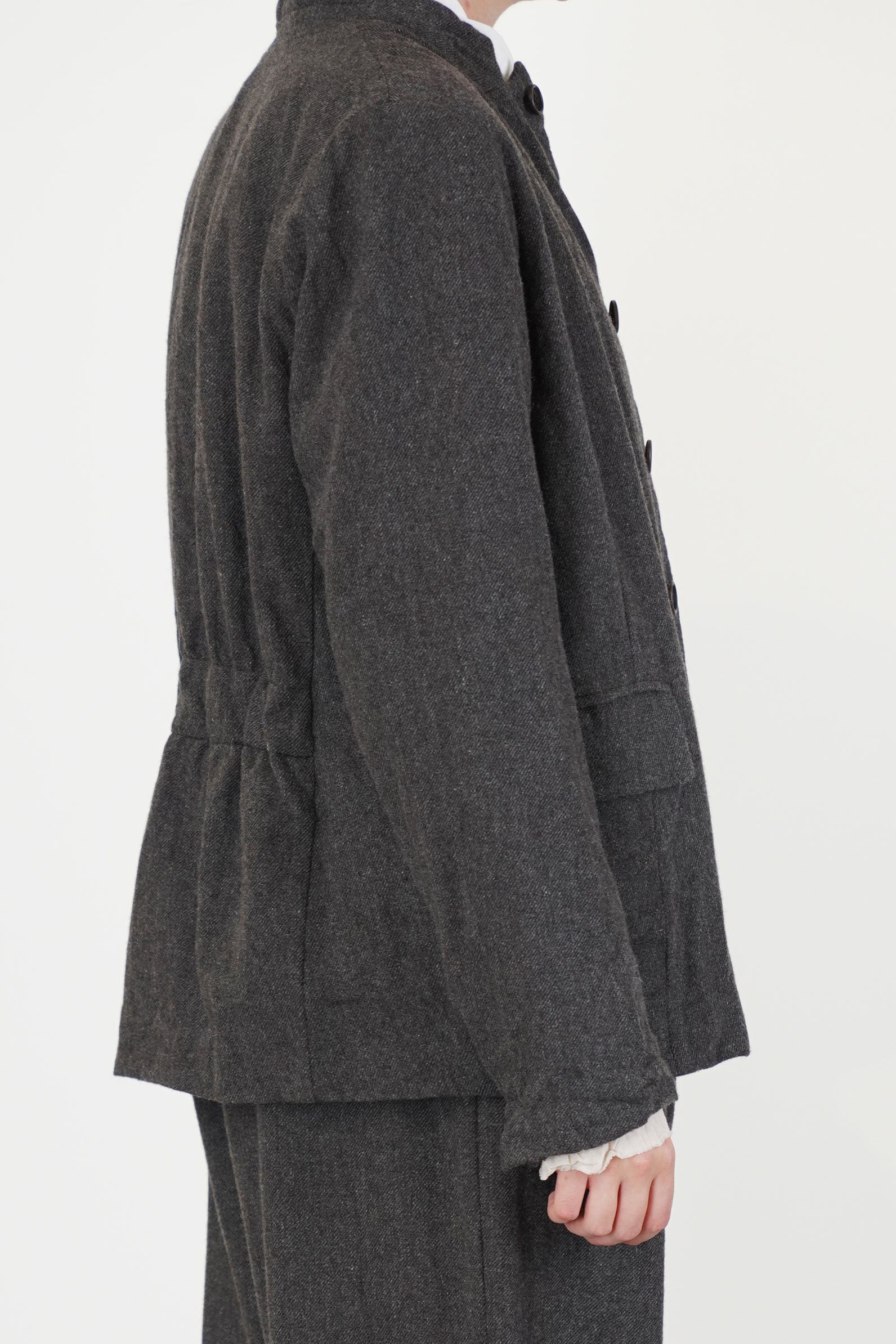 tweed woolen tailored jacket brown