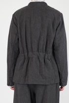 tweed woolen tailored jacket brown