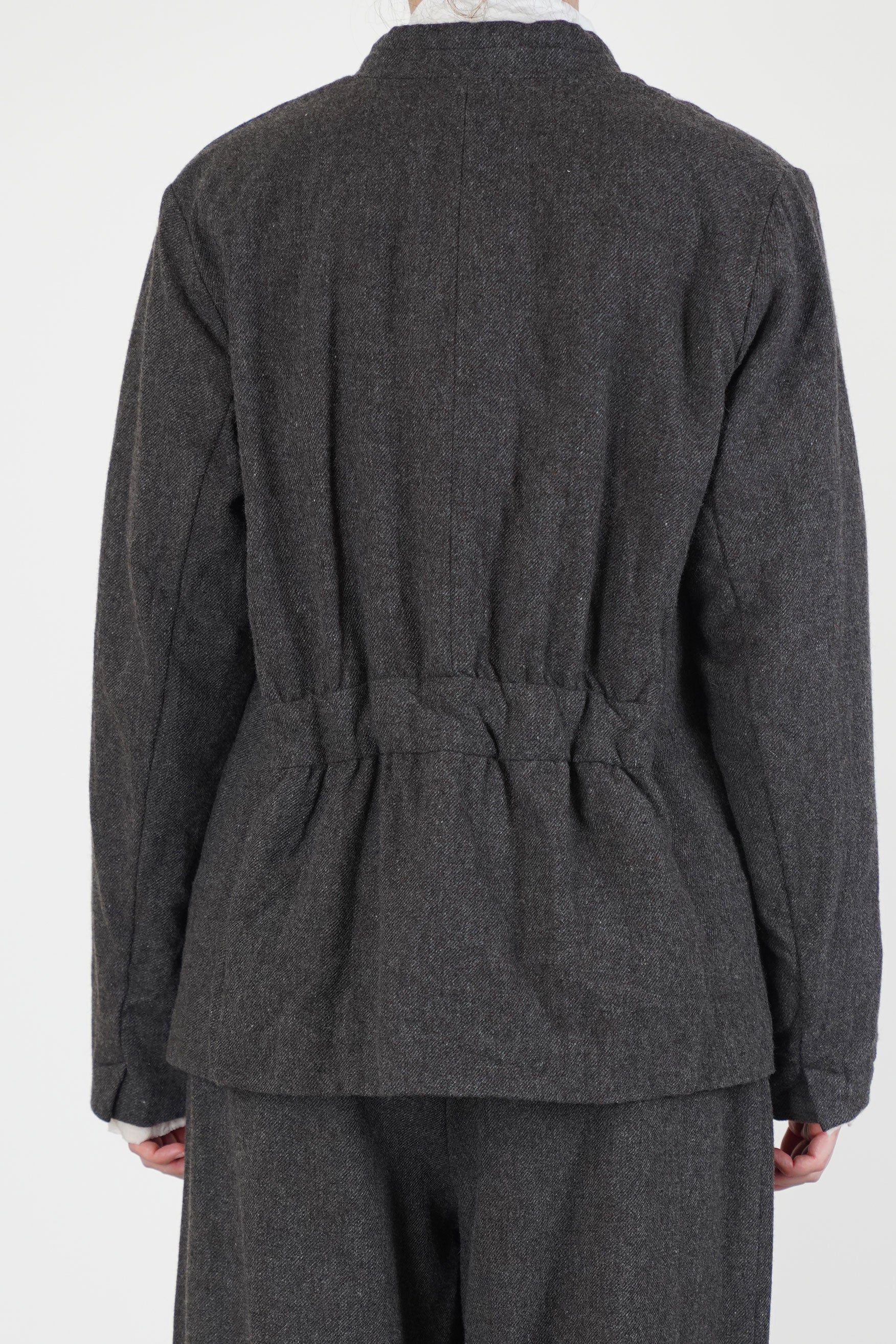 tweed woolen tailored jacket brown