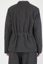 tweed woolen tailored jacket brown