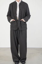tweed woolen tailored jacket brown