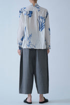japonism flower print shirt ivory