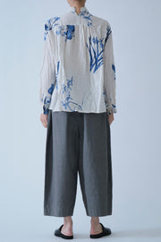 japonism flower print shirt ivory