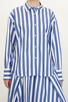 typewriter big shirt blue stripes
