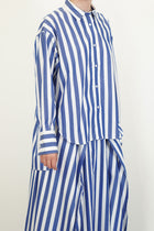 typewriter big shirt blue stripes