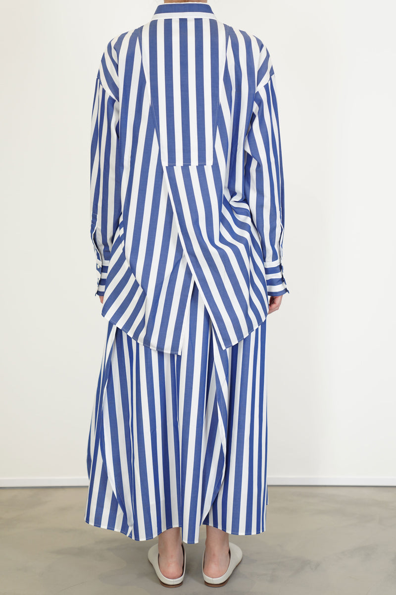 typewriter big shirt blue stripes