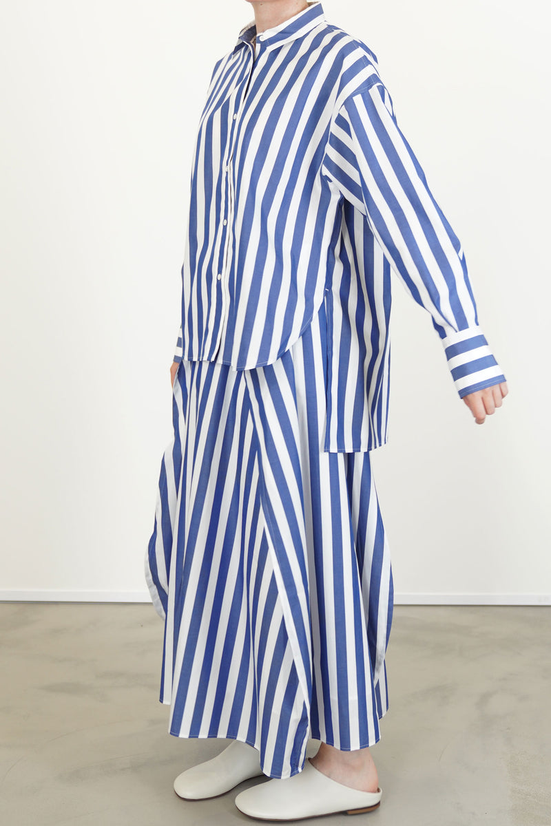 typewriter big shirt blue stripes